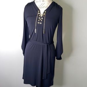 Michael Kors black dress with gold accents